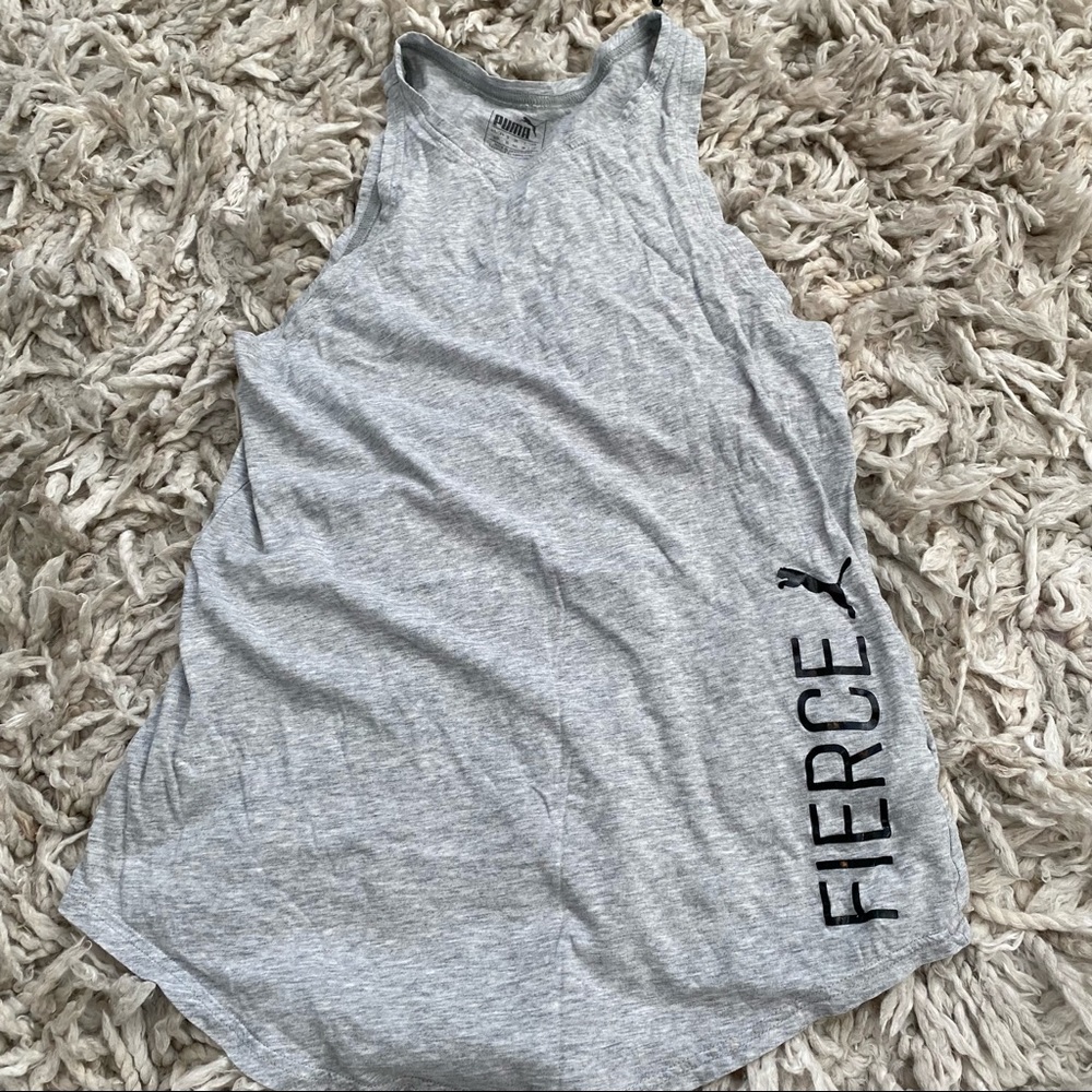 Puma heather gray tank top, size small